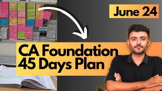CA Foundation June 2024 - Planning for 45 Days