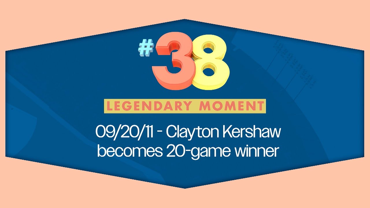 Legendary Moment #38 - Clayton Kershaw 20-Game Winner - YouTube
