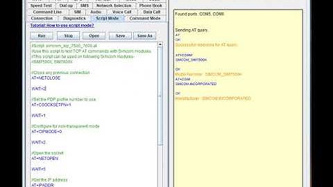 SIM7500 TCP with AT Command Tester Script
