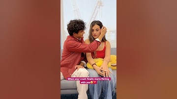 When your crush finally starts flirting with you🥹❤️ |Divya Gupta #abhayveerverma #crush