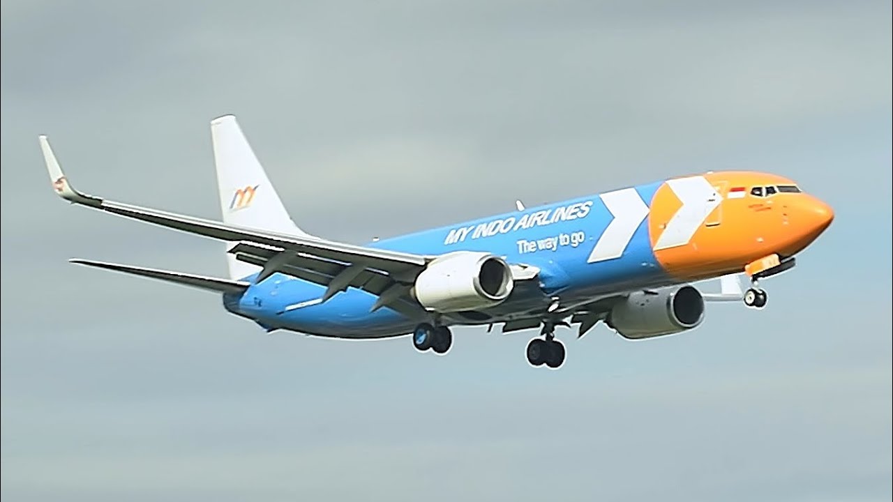 CARGO FLIGHT | My Indo Airlines "Rizqun Qareem" Boeing 737-86N(BCF)(WL) (PK-MYI) | Landing in Davao