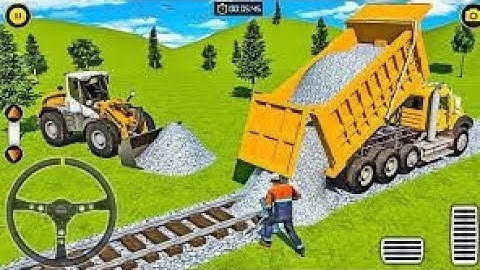 Train track builder simulator- city construction jcb game 3D- android gameplay