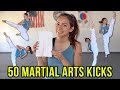 50 different kicks  martial arts karate taekwondo
