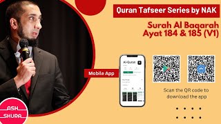 Surah Al-Baqarah Ayah 184 & 185 Tafseer by Nouman Ali Khan with English Subtitle