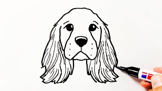 How to Draw a Cocker Spaniel Dog