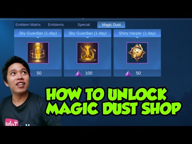 How To Unlock Magic Dust Shop In Mobile Legends Tutorial Youtube How To Unlock Magic Dust Shop In Mobile Legends Tutorial Youtube