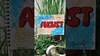 🍃Hello August! Easy Calligraphy Art ✨ | Bubble Letters 🫧#shorts #calligraphy #art