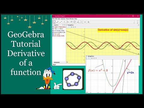 Graphical Representation of Derivative of a given function  || GeoGebra Tutorial