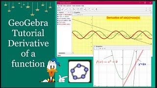 Graphical Representation of Derivative of a given function  || GeoGebra Tutorial