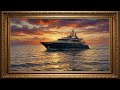 Golden Horizon Voyage | Luxury Yacht Sailing Through Sunset Dreams