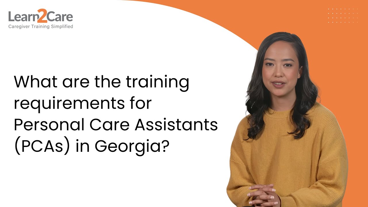 What are the training requirements for Personal Care Assistants (PCAs) in Georgia?