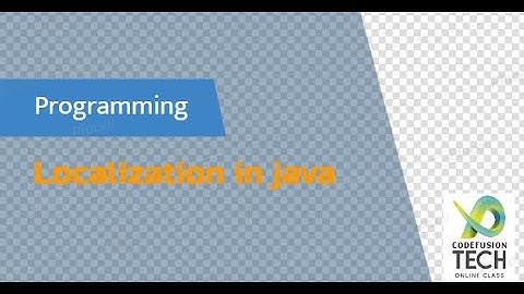 Localization in java