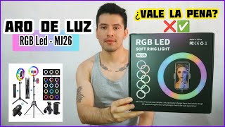 Aro de luz RGB LED Soft Ring Light MJ26 - Unboxing y review screenshot 5