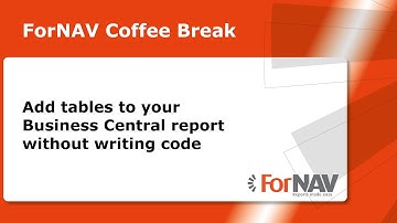 Add tables to your Business Central report without writing code