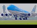 60 minutes of heavy big planes  amsterdam schiphol airport  b747 a380 a340 b777 a330 