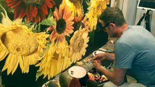 Thomas Darnell - Painting Sunflowers