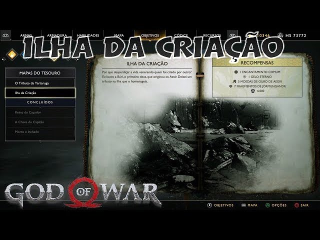 Tesouro O Historiador localização God of War 2018 