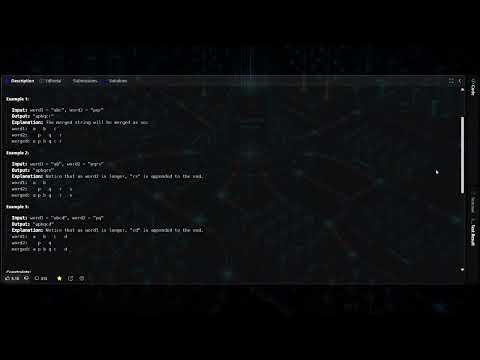 Leetcode 1768. Merge Strings Alternately