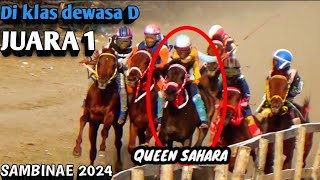 QUEEN SAHARA PAS FINAL DI KLAS Dewasa D pada saat !!! PACUAN KUDA SAMBINAE KOTA BIMA 2024