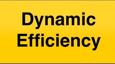 Dynamic Efficiency in 60 Seconds