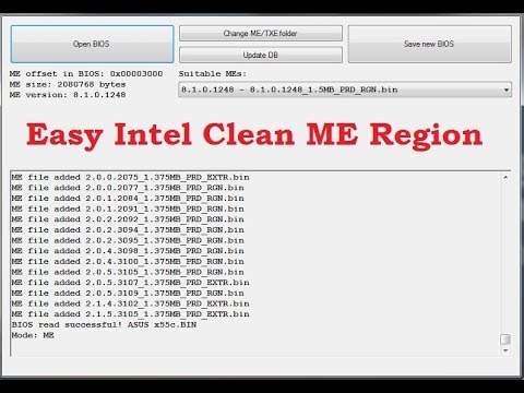 Easy Intel Clean Me Region Tool