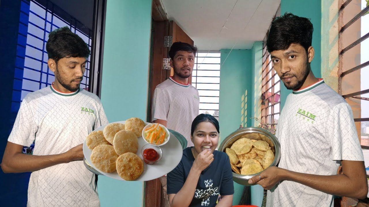 গরম গরম ডালপুরি বানালাম বাড়িতে 🔥 | Crispy Homemade Dal Puri Recipe 😋 | Shahin & Jannat Vlog
