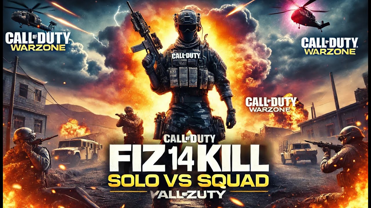 14 KILLS SOLO X SQUAD EM REBIRTH ISLAND - COD WARZONE - YouTube