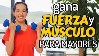 Gana FUERZA y MÚSCULO en todo el cuerpo con Ejercicios para Adultos Mayores: Mariana Quevedo