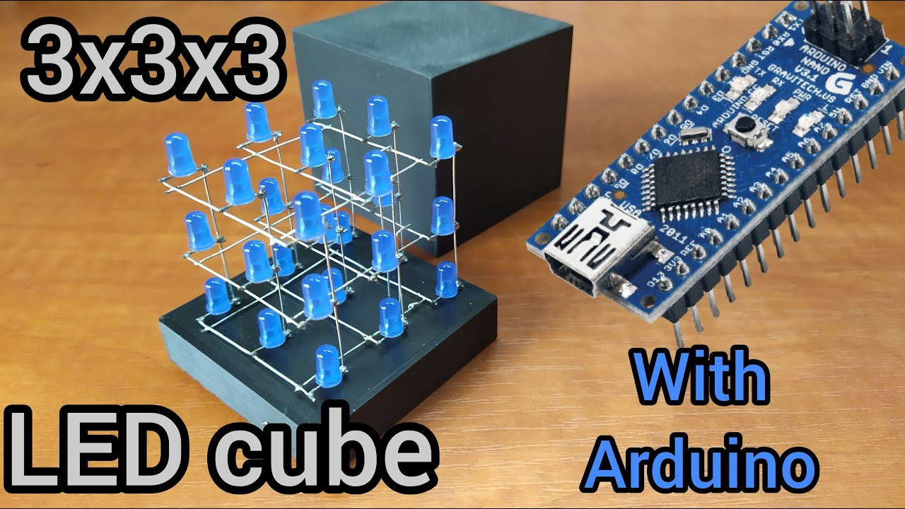 Pekkadillo rent hærge DIY portable 3x3x3 LED cube | unusual problem - YouTube