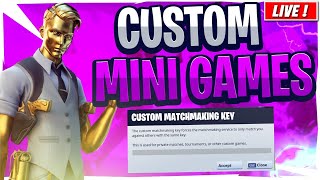 CUSTOM MATCHMAKING FORTNITE LIVE MINI GAMES! HIDE-N-SEEK, FASHION SHOWS, BOAT RACES, ECT..