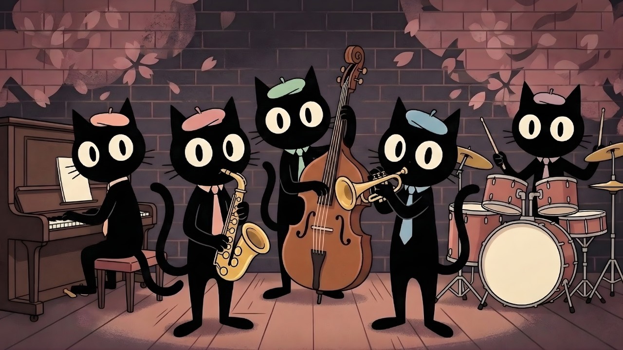Black Cats Spring Swing: Uplifting Jazz for Creative Work & Positive Energy
