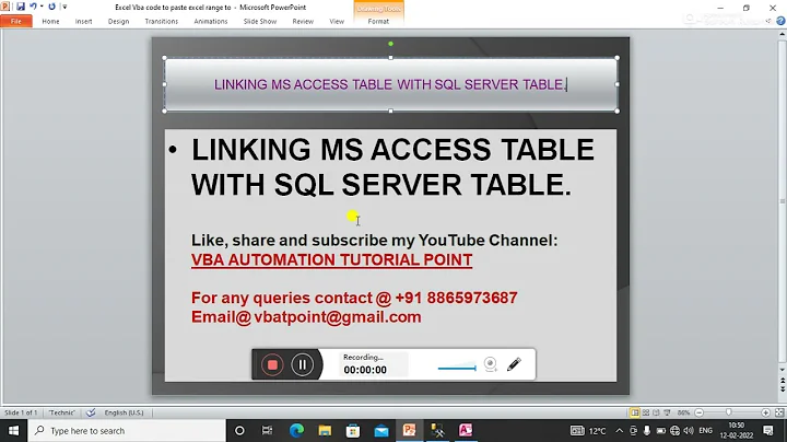 Link Ms Access Table with SQL Server Database table. Connection between Ms Access Table and SQL