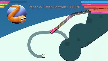 Paper.io 3 Map Control: 100.00% [Slither]