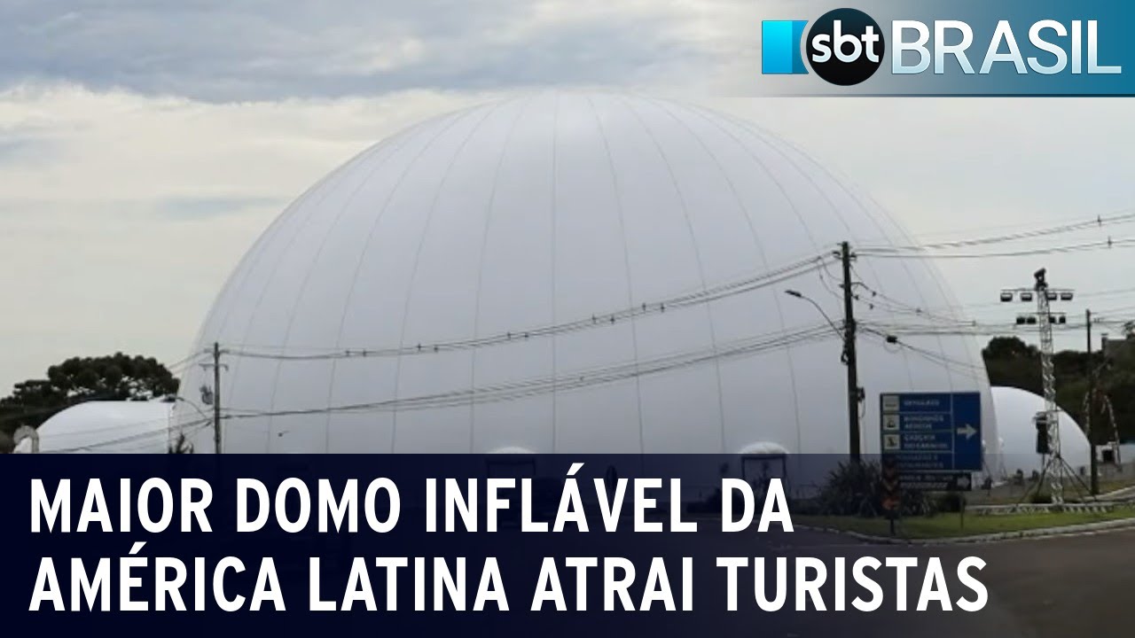 Preparação para Natal: maior domo inflável da América Latina atrai turistas | SBT Brasil (29/10/22)