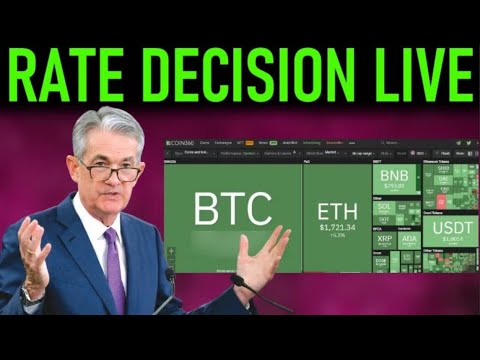 FED RATE DECISION JEROME ON THE MIC WITH CRYPTO MARKET REACTION