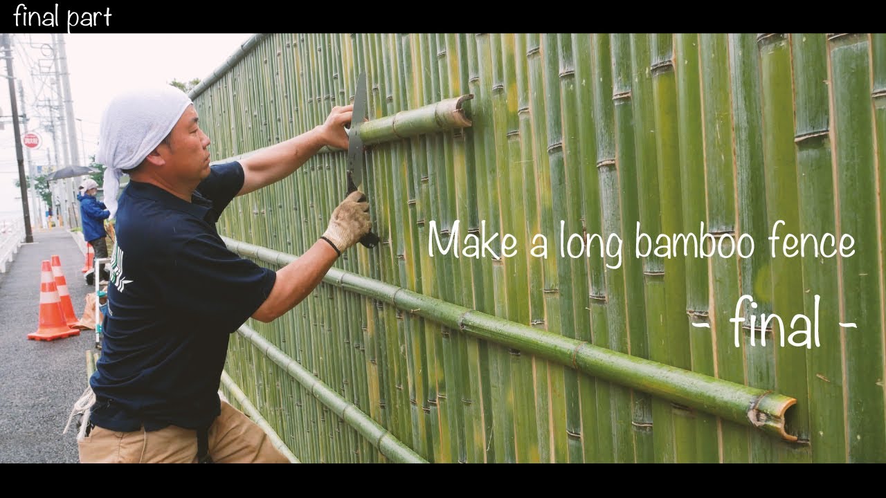 Project 12 Final 京都の竹垣屋さんが長い竹垣を作る A Bamboo Fence Maker In Kyoto Makes A Very Long Bamboo Fence Youtube