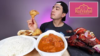 EATING Butter Chicken And Tandoori Chicken From Raj Mahal Mukbang