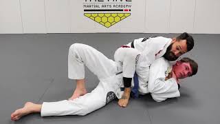 Cross Collar Choke from the Back