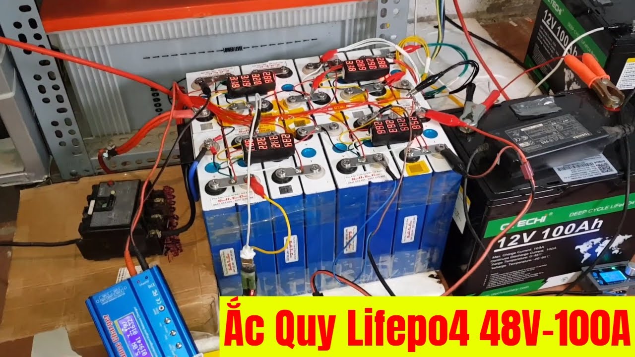 Ắc Quy Lifepo4 48V-105A – Cách Cân Cell Và Ghép Cell Hiệu quả Pin Lifepo4