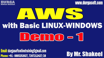 AWS with Basic LINUX-WINDOWS tutorials || Demo - 1 || by Mr. Shakeel On 02-08-2023 @8AM IST