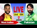 Pakistan vs West Indies Live 2nd ODI Match  | PAK vs WI Live | Live Scores &amp; Commentary