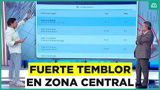 Fuerte temblor en la zona central se sintió en la Región Metropolitana