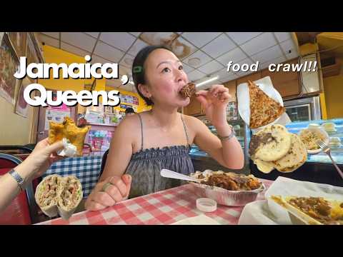 A food crawl in JAMAICA, QUEENS (the best pizza ever?? patties, pupusas, and halal burgers)