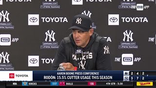Aaron Boone on Carlos Rodón's success in 3-2 win over Marlins