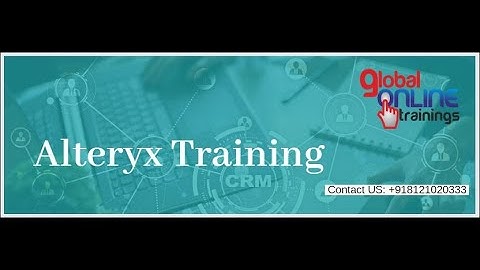 Alteryx Training video | Alteryx Online videos tutorial for Beginners