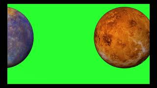 All 9 Planets in green screen free royalty footage |Space Travel with Planets - Green Screen