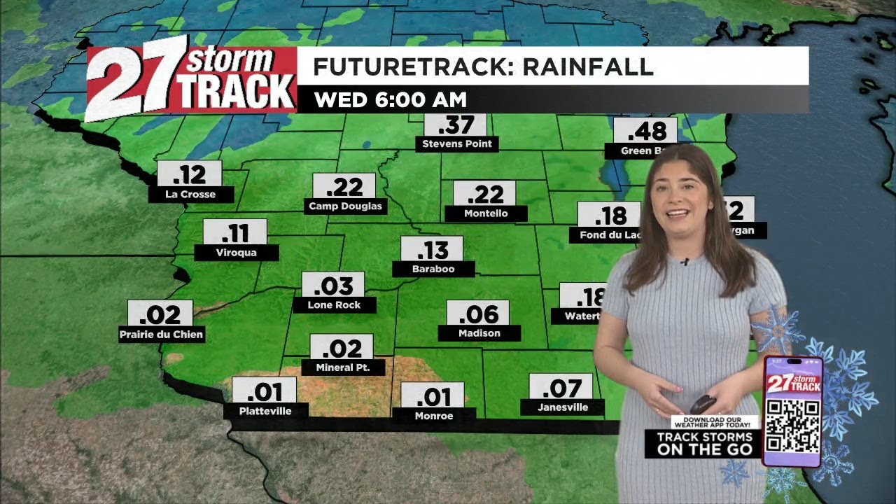 Mild and cloudy before rain chances tonight - YouTube