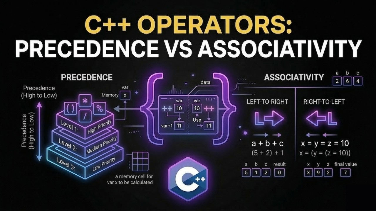 C++ Precedence & Associativity: The Official Execution Order Guide ...