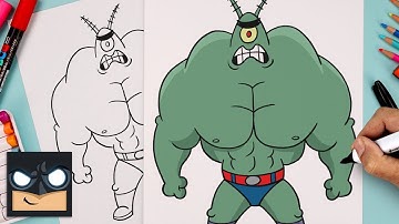 How To Draw Swole Plankton | Spongebob Squarepants