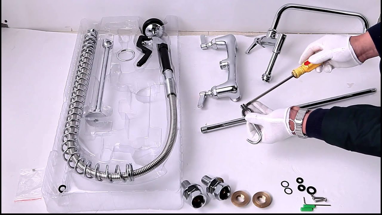 How To Install Pull Out Spray Commercial Kitchen Faucet